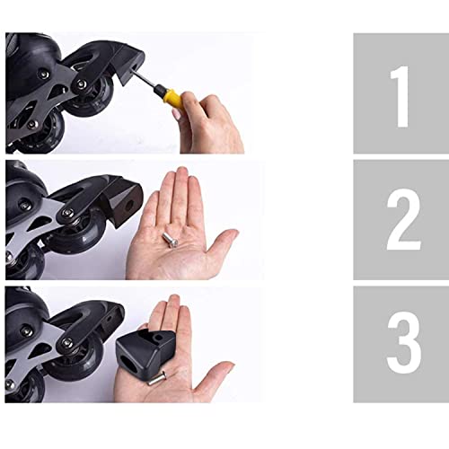 image for heyous Boys Adjustable Inline Skates Brake Stopper, 4.4x3.8cm Black Pl