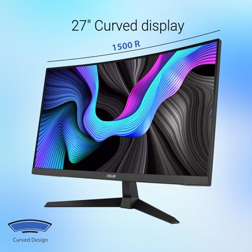 Image of ASUS TUF Gaming 27 inchCurved Monitor, FHD 1080p, 180Hz, 1ms (GTG), VA Display, 1500R Curvature, FreeSync, Extreme Low Motion Blur Sync, HDR Technology, DisplayPort, Dual HDMI, Height Adjustable