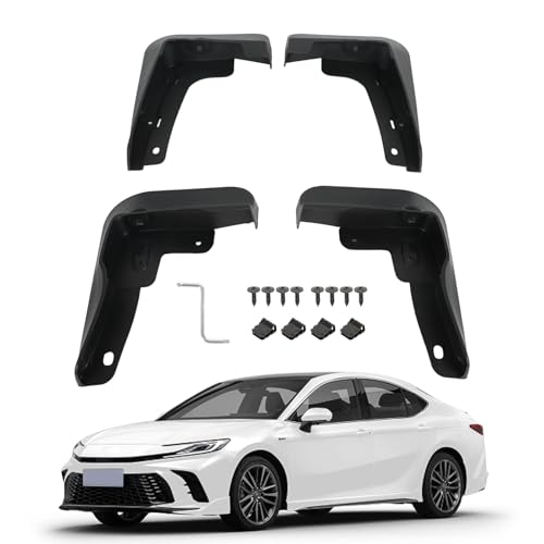 Image of Mud Flaps Splash Guards Front & Rear 4 Piece Kit for 2025 Toyota Camry Hybrid SE /XSE XV80, Durable ABS Mudguards