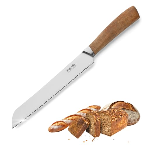 Kuppels WOOD Brotmesser Wellenschliff 20 cm Klinge Chrom-Vanadium-Stahl