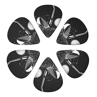Ensemble de 6 médiators de guitare de golf noir et blanc pour guitare acoustique, guitare électrique, basse, ukulélé… - Les Beatles, Paul McCartney, John Lennon, RIngo Starr, George Harrison Ensemble de 6 médiators de guitare de golf noir et blanc pour guitare acoustique, guitare électrique, basse, ukulélé… – Image 4