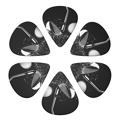 Ensemble de 6 médiators de guitare de golf noir et blanc pour guitare acoustique, guitare électrique, basse, ukulélé… - Les Beatles, Paul McCartney, John Lennon, RIngo Starr, George Harrison Ensemble de 6 médiators de guitare de golf noir et blanc pour guitare acoustique, guitare électrique, basse, ukulélé… – Image 5