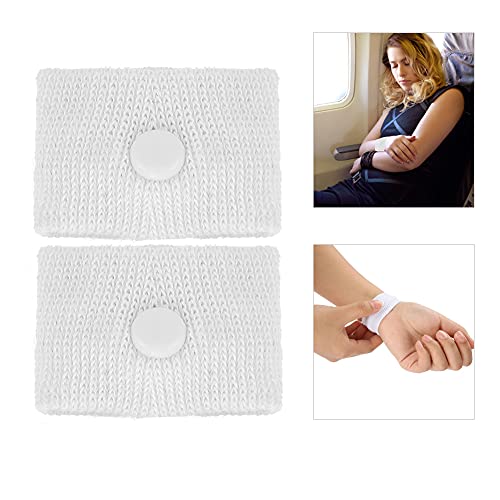 Akozon Pulseira antinojento para ônibus, 1 par de pulseiras antináuseas que causam enjoo, 5 cores, m