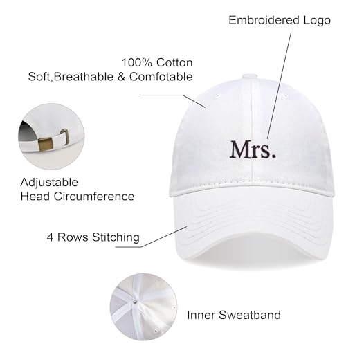 Image of Mr and Mrs Hats for Honeymoon Essentials,Engagement Gifts for Couples,Wedding Gifts for Bride and Groom