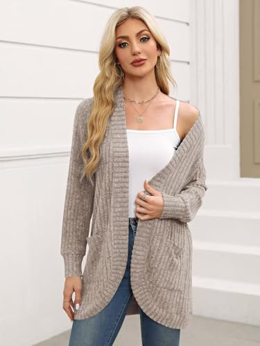 Image of BELAROI Women Plus Size Cardigan Sweater Fall Outfit