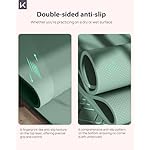 KEEP Yoga Mat, 32" Extra Wide Exercise Mat with Strap for Men and Women, 7mm Thick Double-Sided Non-Slip Eco-friendly Yoga Mat for Pilates, Workout and Fitness - Image 2