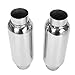 2.5 Inch Inlet 2.5 Inch Outlet Muffler, Pair of Universal Stainless Steel Weld-on Exhaust Muffler/Resonator Deep Sound for Cars, 12