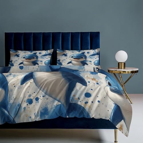 Juego de ropa de cama infantil con diseño de animales de 3 piezas de microfibra 8
