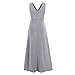 Fashion 2023 Summer V-Neck Sleeveless Long Office Dress Women High Waist Tunics Slit Shiny Evening Party Dresses Female Silver