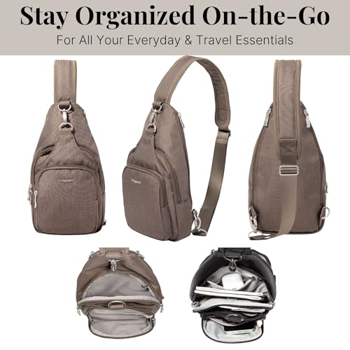 Image of Baggallini Women's Central Park Sling 12 inchx7 inch Crossbody Bag W /Convertible Adjustable Shoulder Strap