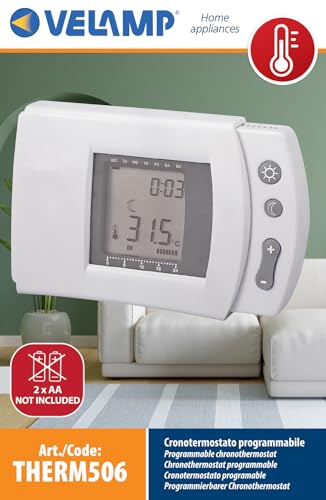 Chronothermostat numérique programmable chaud froid pour régulation chauffage maison