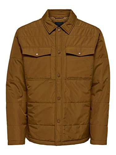 Only & Sons Onslewis Life-Chaqueta Acolchada con Capucha, Monks Robe, L para Hombre Cover