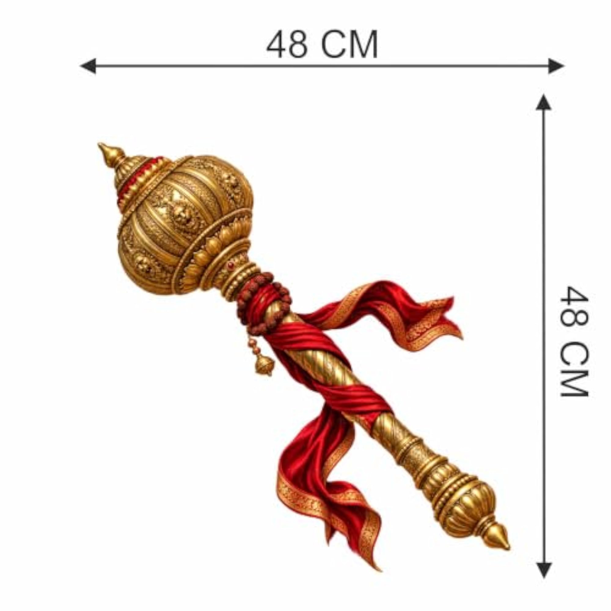 Lord Hanuman Gada Wall Sticker, Religious Decor