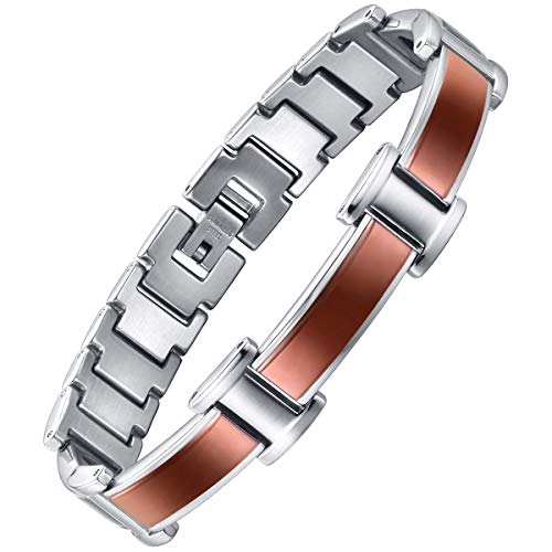 Magnetic Therapy Bracelet Arthritis Pain Relief and Carpal Tunnel Magnetic Bracelets for Men Adjustable Length with Sizing Tool