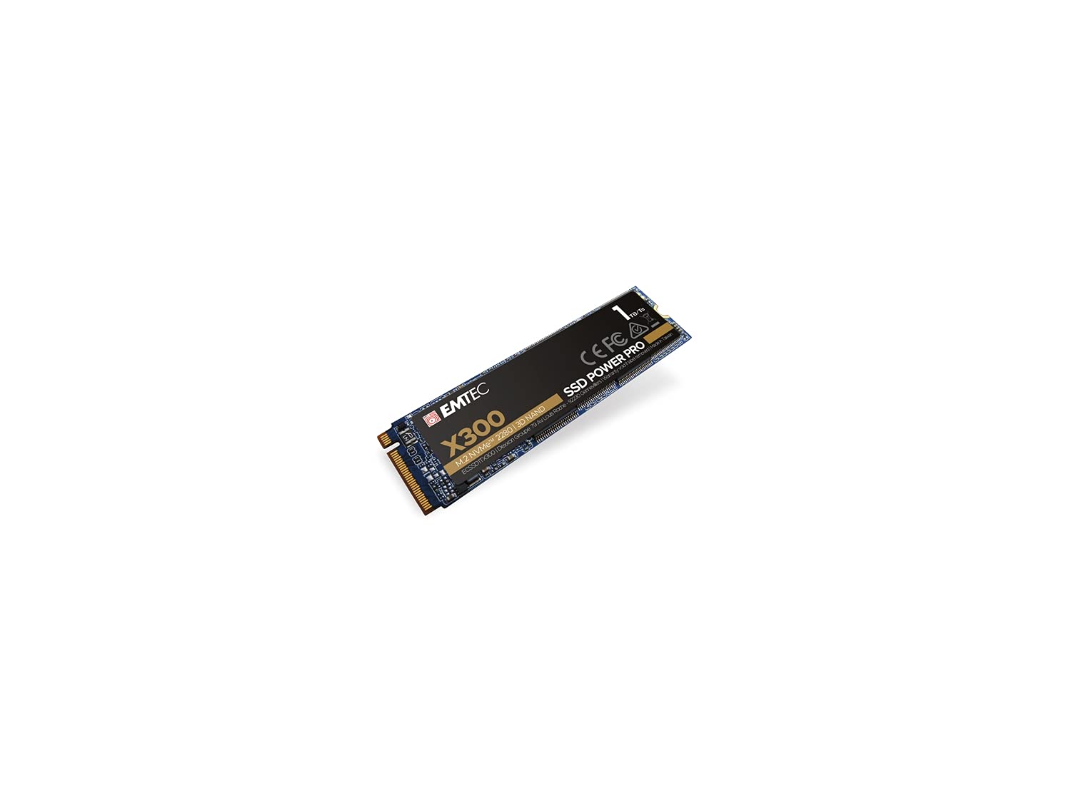 EMTEC - Disque Dur SSD Interne X300 M.2 2280 SSD Power Pro 1 Tera - PCI Express 3.0 3D NAND NVMe - Idéal Ultrabook, Informatique Haute Performance