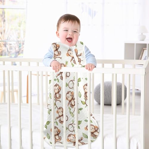 Image of vvfelixl Bright Funny Dinosaurs Baby Sleeping Bag Sleep Sack,Baby Wearable Blanket Sleep Suit for 0-6 Months