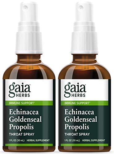Gaia Herbs Echinacea Goldenseal Propolis Throat Spray- Supports Healthy Immune Response, 1 Fl Oz (Pack of 2)