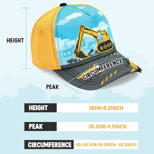 WAWSAM Cap Kinder Jungen Baseballkappe Verstellbarer Basecap Kinder Snapback Trucker Cap Baumwolle Jungen Baseball Mütze Sonnenhut
