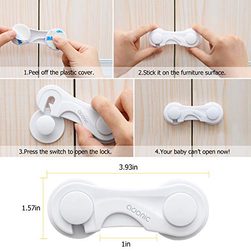image for Adoric Baby Proofing Cabinet Locks for Child Safety, Child Safety Cabi