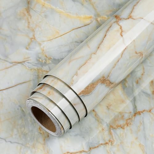 Papier peint marbre bleu luxueux vinyle extra large aspect naturel