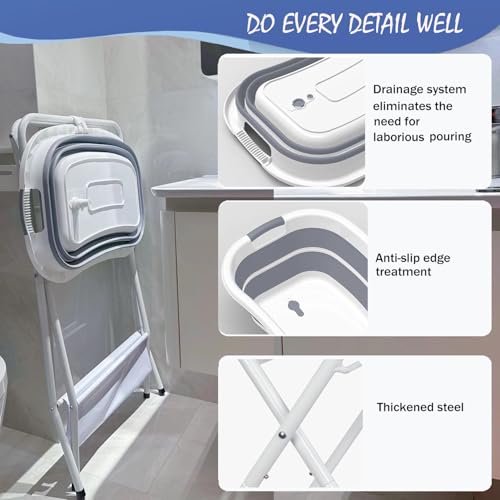 image for SMLXLXX Portable Dog Bath Tub and Dog Washing Station, Collapsible Ele