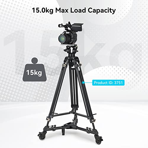Smallrig 3986 Universal Photography Tripod Dolly, Heavy Duty With 3 Inch Rubber Wheels, Adjustable Legs And Carry Bag, 33 Lbs Capacity Tripod Wheels For Canon For Sony Cameras Camcorder Video Lighting- 3986 thumb #6