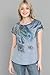 LEEBE Women's Plus Size Crew Neck Dolman Short Sleeve Print Top (1X-5X) (Cheetah/Heather Grey, 2X)