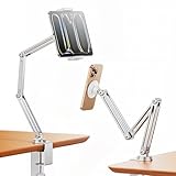 ShyangLiang タブレットスタンド iPad スタンド スマホスタンド 卓上用 360回転 折り畳み 可動域広 俯瞰撮影 角度無段階 多機種対応 モデル 性（白）