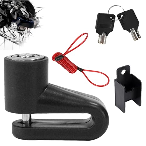 Candado Moto Disco,Candado de Freno de Disco,Cadena Antirrobo Moto Disco,Pinza Antirrobo Segura para Motos,Moto Antirrobo Bloqueo Pinza Disco,Seguro de Disco para Moto,Compacto Candado Moto