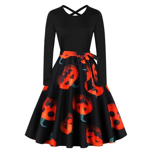 Robe Halloween longue pour femme style gothique chic chic sombre