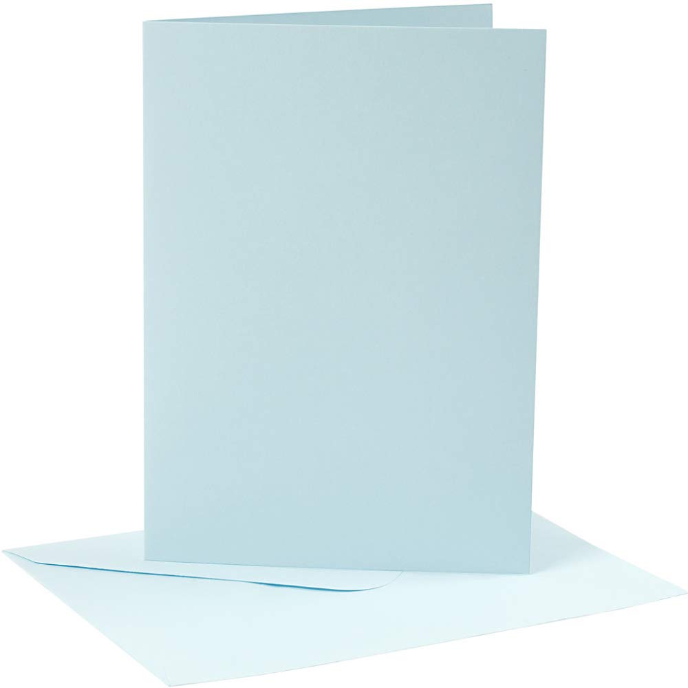 Crafty Capers Light Blue 4 5X7 Cards & Envelopes For Card Making Crafts | Card Making Blanks