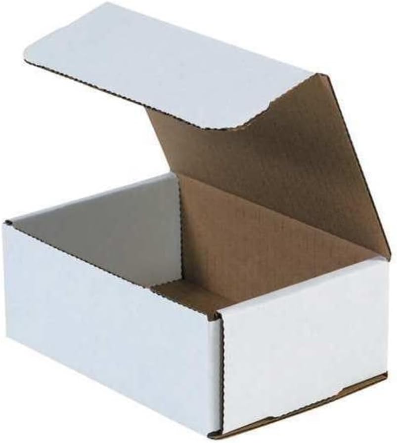 6 1/2 x 4 1/2 x 2 1/2" White Corrugated Mailers