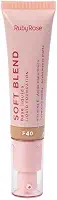 Base Líquida Soft Blend Ruby Rose Matte Média Cobertura Efeito Aveludado (F40, 30g)