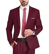 MY'S Men's One Button Jacket Blazer, Slim Fit Suit Casual Lightweight Sport Coat