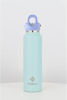 【REVOMAX公式】16oz 473ml ByYOU Best Seller 炭酸対応 ステンレスボトル 18時間保温 36時間保冷 真空断熱 水筒 ギフト レボマックス (Mint Green x Sweet Blueberry)