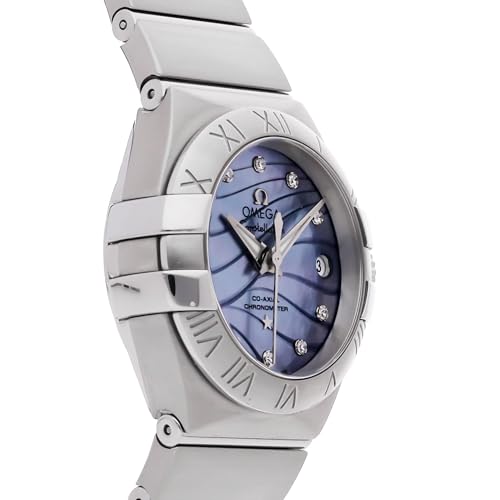 Omega Constellation Co-Axial Blue Mother of Pearl Diamond Dial Ladies Watch 123.10.27.20.57.0013