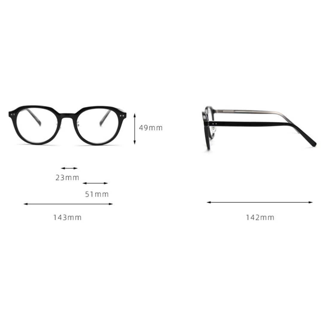 Owalne okulary męskie vintage z oprawkami z octanu damskie