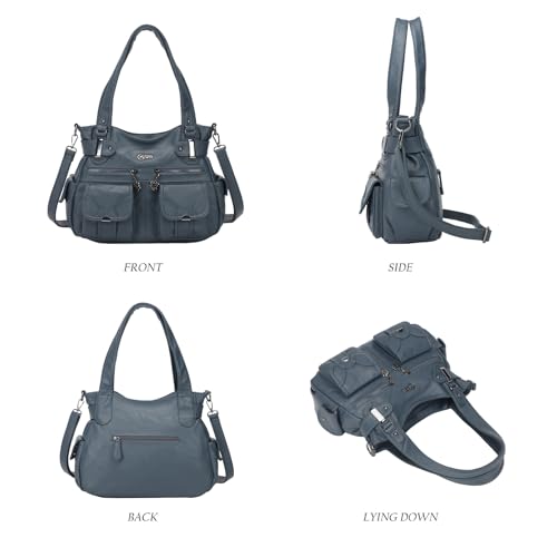 Image of KL928 Women's Large Purses Handbags PU Leather Multi-Pocket Shoulder Bag | Large