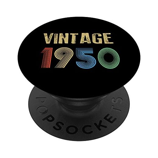 1950 cumpleaños vintage PopSockets PopGrip: Agarre intercambiable para Teléfonos y Tabletas
