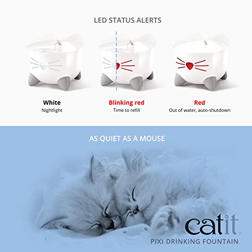 Catit PIXI Cat Drinking Fountain, Running Water Fountain, Pink by Catit - Image 5