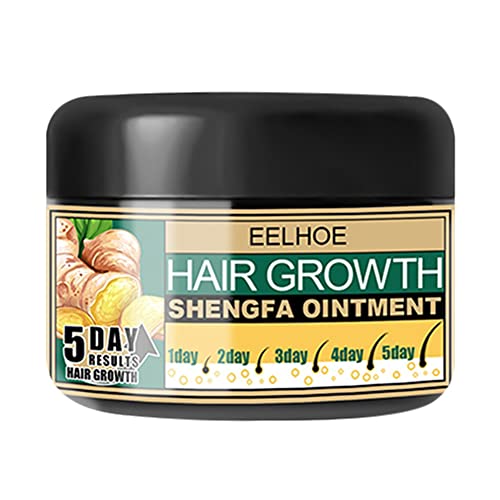 Pommade de Croissance de Cheveux, Conditionneur Germinale de Gingembre, Perte de Cheveux et Cheveux Effiler Traitement, Massage du cuir chevelu Follicule pileux Essence de soin des Crème Cover