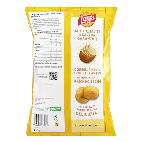 LAY'S Chips Saveur Moutarde Pickles 135g