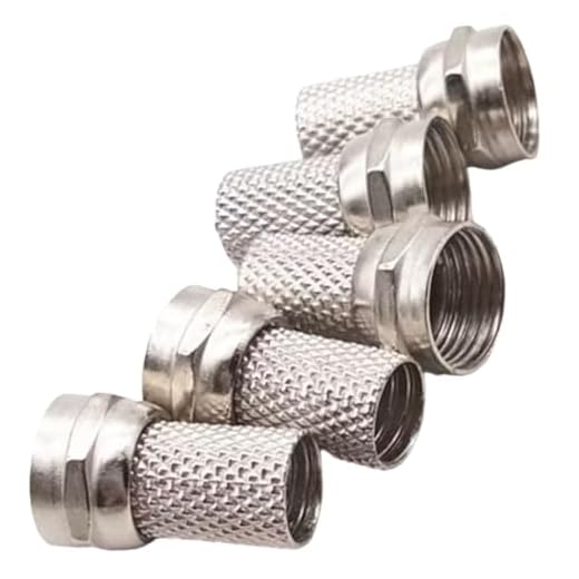 EZYUMM 5 Pack RG6 F-Type Twist-On Coaxial Connectors, Tool-Free & Crimp-Free Design for Satellite, Internet & HD TV Cable