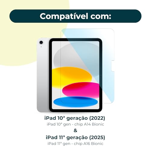Película Premium de vidro temperado para iPad 10ª e 11ª geração - Mais proteção para o seu iPad - Li