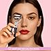 Eye Lash Curler with 6PCS Extra Replacement Strips, Whalrace Superior Curling Effect Eyelash Curlers, Easy & Comfortable to Grip and Use-Gpink