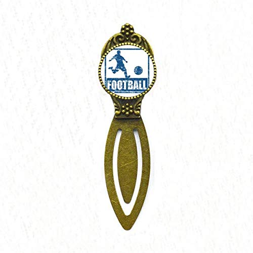 Marque-page rétro joueur de football bleu signet de page vintage