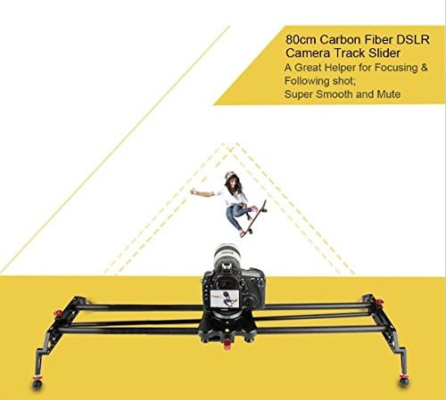 GOWE 80cm Carbon Fiber Portable Video Stabilizer DSLR Camera Following Shot Track Slider for DSLR Camera Camcorder DV Load 8Kg