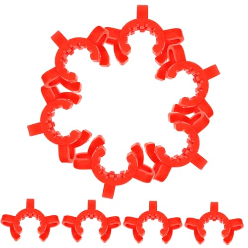 CIYODO 10 Pcs Grinding Clip Clamp Lab Stirring Rod Thermist Beaker Interface Keck Clamp for Collectors Tooth Badge Reel Therometer Funnel Pom Plastic Raw Material