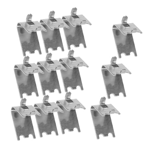 OSALADI Crochets De Fixation En Acier Inoxydable 1,5 Mm Pour Étagères De Réfrigérateur Et Congélateur, Clips Robustes Sans Perçage Pour Support D'étagère, Kit De 12 Pièces Pour Organisation La Cuisine