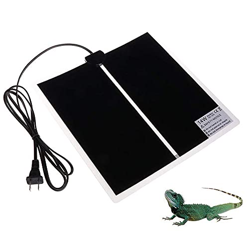 KABASI Reptile Heating Pad, 14W 11x11 inch Waterproof Reptile Heat Pad Under Tank Terrarium with Temperature Controlβ¦